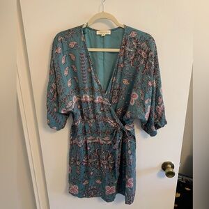 LOVESTITCH size small teal and pink dress